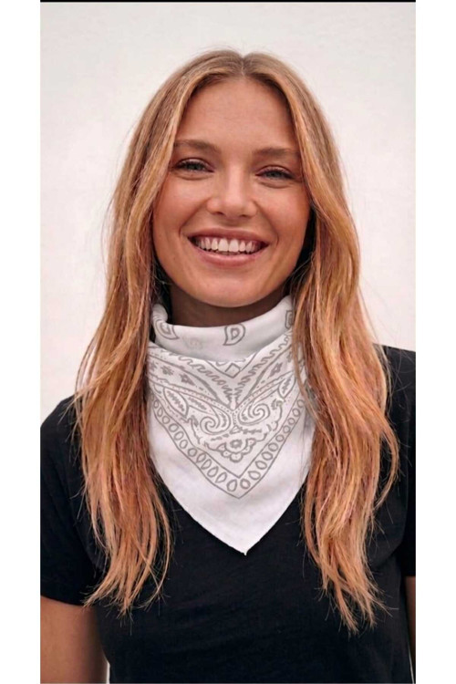 Kadın Etnik Desenli %100 Pamuk Bandana