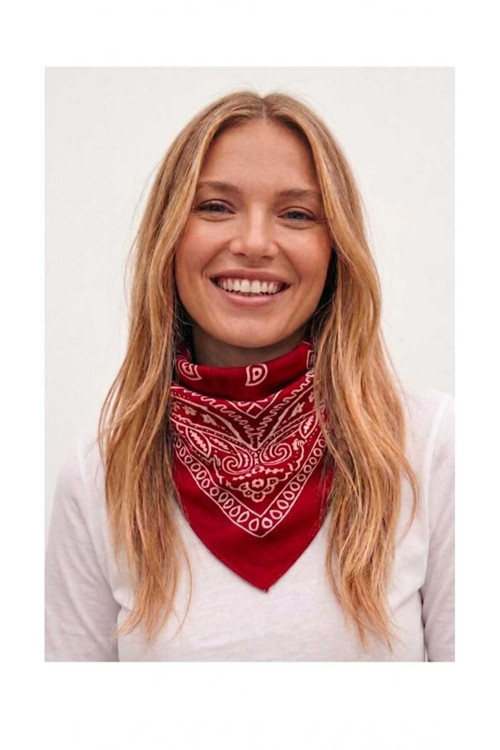Kadın Etnik Desenli %100 Pamuk Bandana
