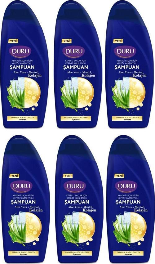 Aloe Vera&mentol&kolajen Kepeğe Karşı Etkili Şampuan 6 x 500 Ml