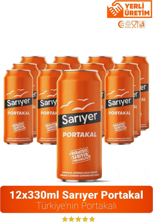 Portakal Aromalı Gazoz 330ml x 12 Adet
