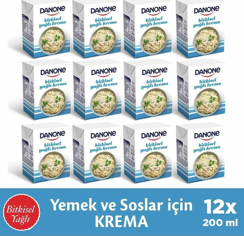 Bitkisel Yağlı Krema 200 ml x 12 Adet
