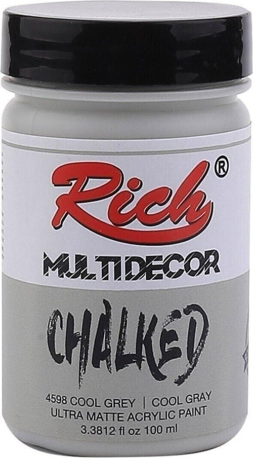 Multi Decor Chalked 100ml - Cool Grey 4598