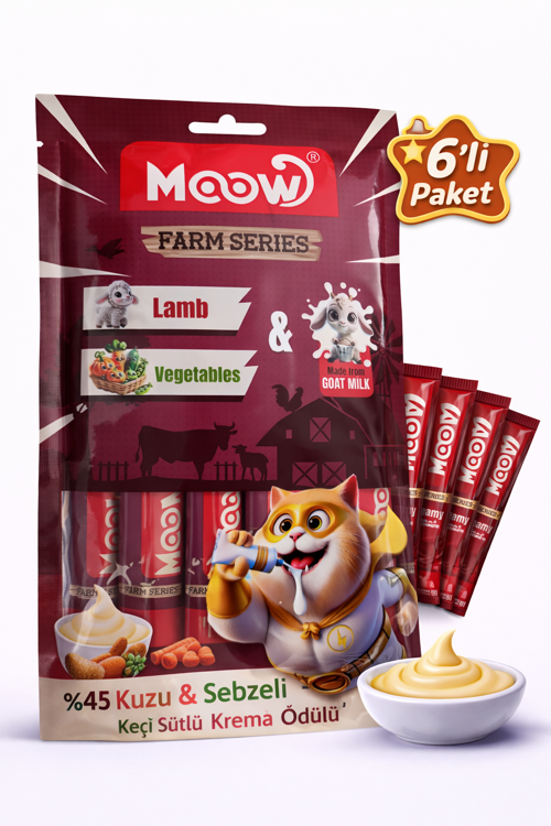 Kuzu Etli, Sebzeli ve Keçi Sütlü Kedi Krema Ödülü (6x12 gr)