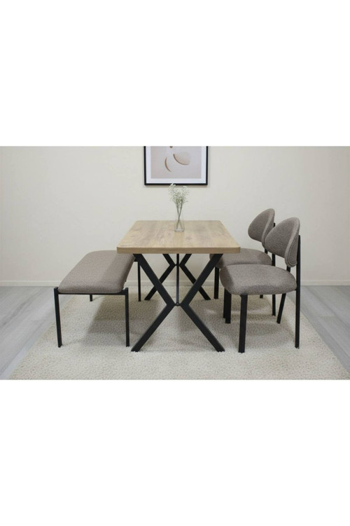 Ades Bench 2 Sandalye Mutfak Setı 2+1