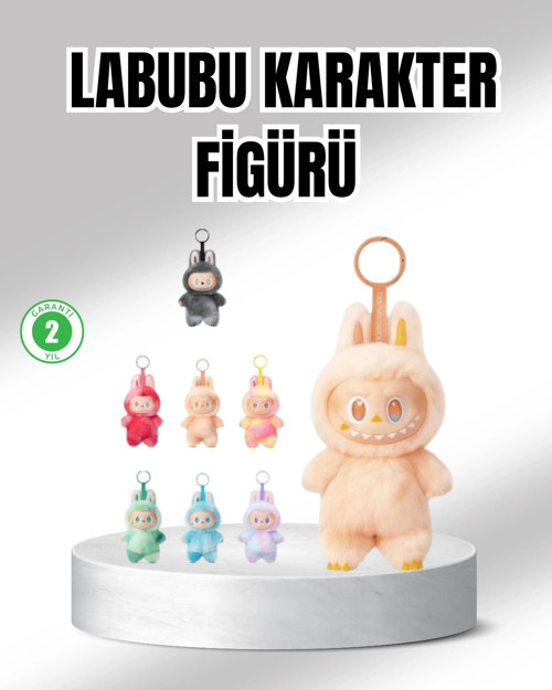 Labubu Peluş Oyuncak – Koleksiyonluk Yumuşak Dekoratif Figür 20 Cm