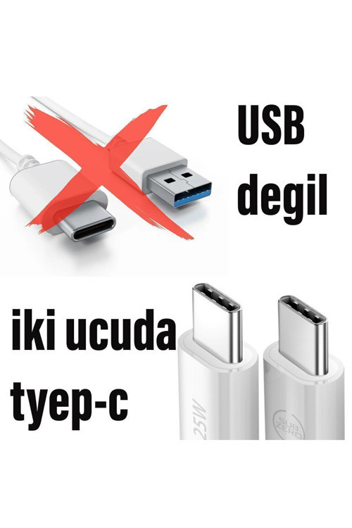 Samsung A53 A54 A55 A56 A57 Hızlı Şarj Kablosu Type-C - Type-C Şarj Kablosu 60W 5