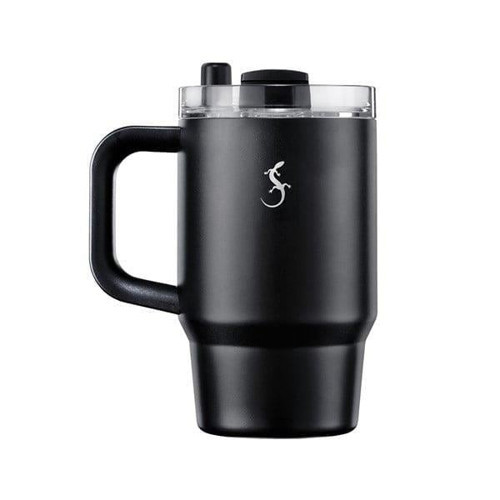 - “Big Cup” 0.8 L Mat Siyah, Paslanmaz Çelik Termos - Uzatılabilir Pipetli, Çift Cidarlı, Sızdırmaz - 270977