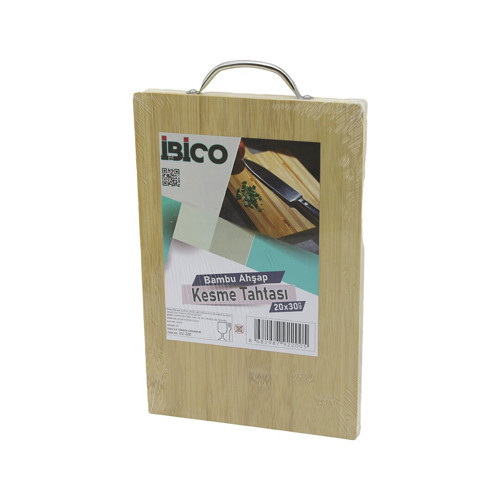 20X30 X 1.7CM LUX AHŞAP BAMBU KESİM PANOSU - KESME TAHTASI METAL KULPLU (2)