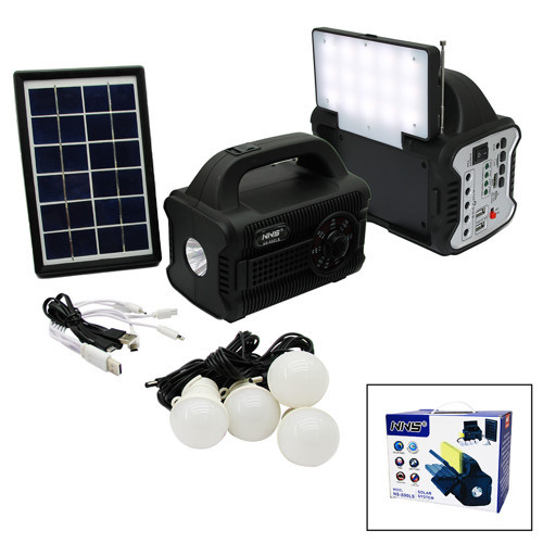 3IN1 - SOLAR 2İN1 SABİT+OYNAR BAŞLI EL FENERİ - RADYO - MP3 BLUETOOTH - USB/ TF PORT - 4 PARÇA AMPU