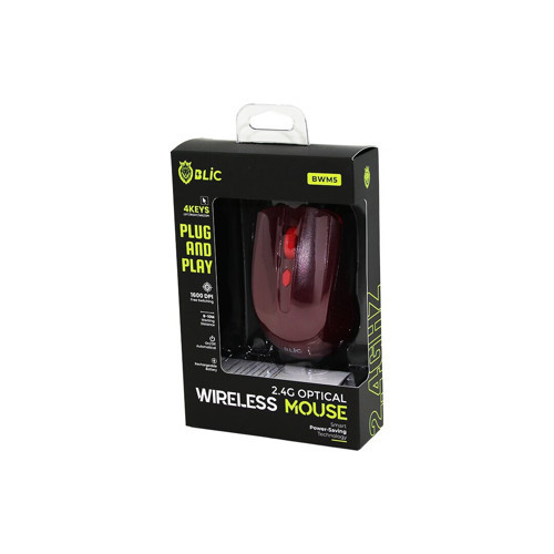 BORDO KABLOSUZ MOUSE 2.4G 8-10M DİSTANCE WİRELESS - KABLOSUZ 1600DPI OYUN FARE BWM-5 (2)