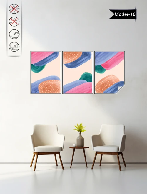 Statik Tutunma Özellikli Tablo - Poster Modern (Model- 16)