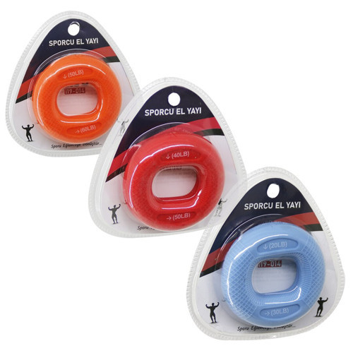 HALKA MODEL RENKLİ SPORCU SİLİKON EL YAYI ÇİFT KULLANIM = 20-30LBS - 40-50LBS - 50-60LBS (2)