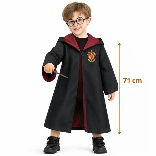 Harry Potter Çocuk Bebek Kostüm Seti – Asa Gözlük Pelerin 71 cm (2-4 Yaş) (2)