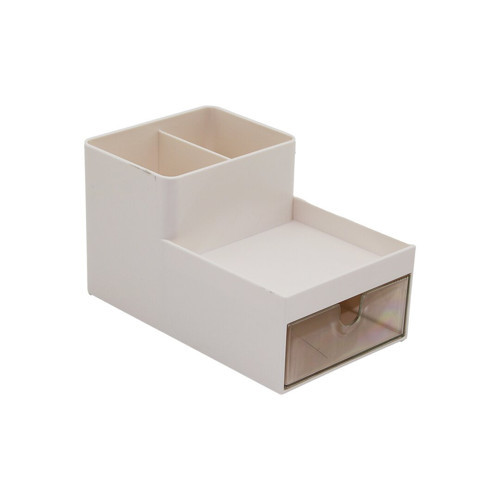 TEK ÇEKMECELİ + 3 BÖLMELİ PLASTİK MAKYAJ - TAKI ORGANİZER 16X9.5CM - Y: 5--9.5CM (2)