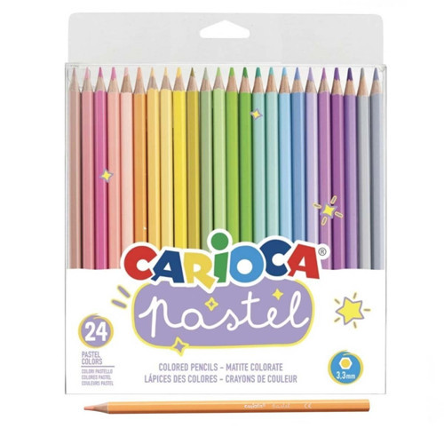Carioca Pastel Renkli Kuru Boya Kalemi 24'lü