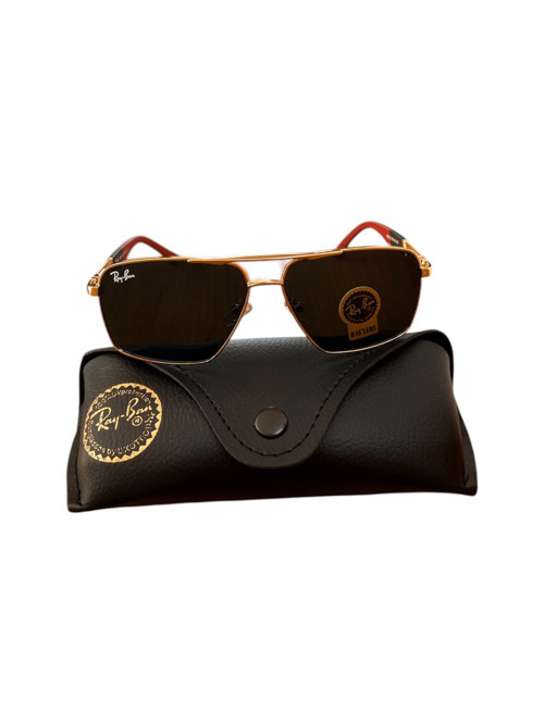 RAY BAN GOLD ÇERÇEVE DETAYLI YENİ SEZON GÜNEŞ GÖZLÜĞÜ EKARTMAN 58
