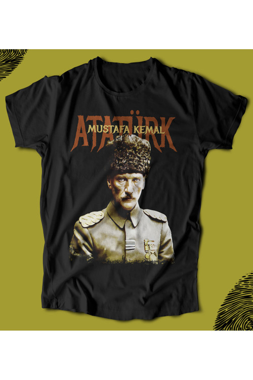 ' Mustafa Kemal Atatürk‘ Baskılı 'Regular-Fit' Unisex Tişört