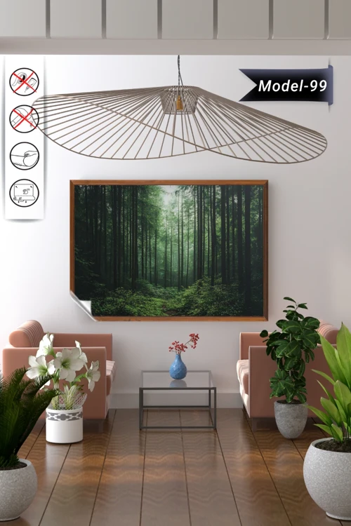 Statik Tutunma Özellikli Tablo - Poster Manzara (Model-99)