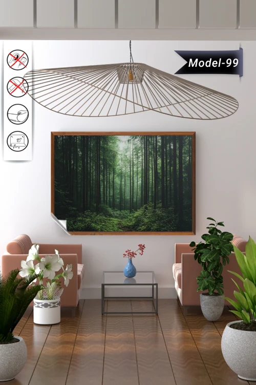 Statik Tutunma Özellikli Tablo - Poster Manzara (Model-99)