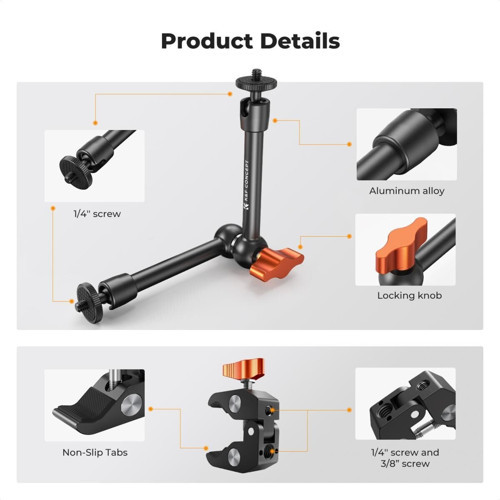 9.8'' Magic Arm With Super Clamp