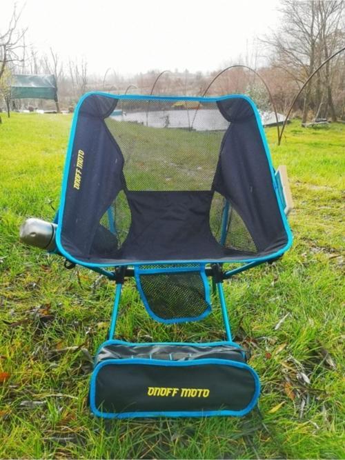 Kamp Sandalyesi Kamp Sandalyesi Katlanır 3 Cepli Portatif Çantalı 150 kg Taşıma Kapasitesi Turkuaz
