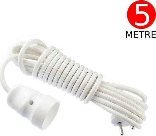 Uzatıcı Takımı Uzatma Kablosu Topraksız Seyyar Ara Kablo 5 Metre