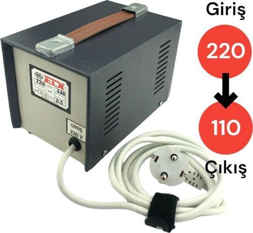 220V - 110V  Uyumlu Voltaj Dönüştürücü Çevirici Trafo Oto Transformatör 500W (0.5 KVA) AC - AC