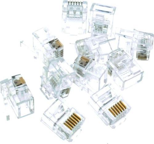 6p6c Rj12 Rj11 Telefon Plug Konnektör 25 Adet