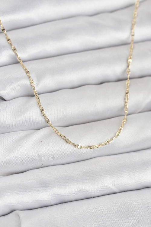 CM 14K Gold Renk Gemici Zincir Model 60 cm Kadın Kolye