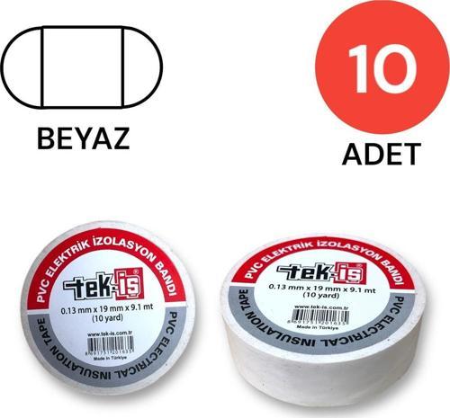 Izole Bant Elektrik Bandı Beyaz 10 Adet