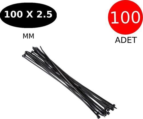 Kablo Bağı Cırt Kelepçe 100 Mm X 2.5 Mm Siyah 100 Adet