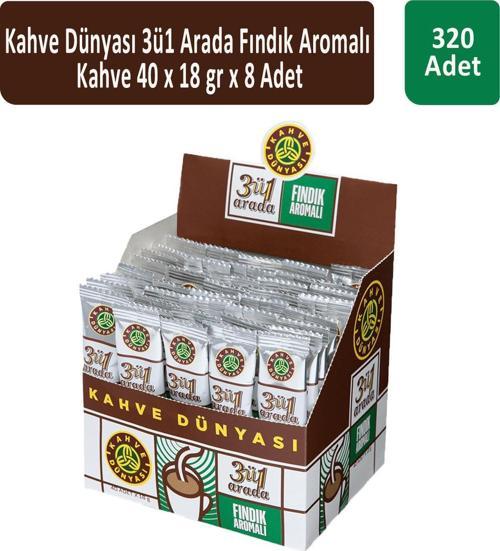 3ü1 Fındık Aromalı Kahve 40 x 18 gr x 8 Adet