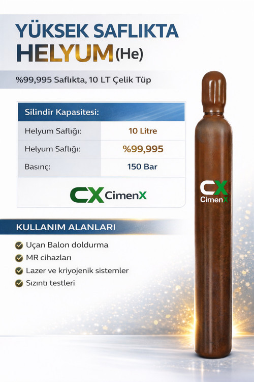 Ys Helyum 10 Lt (%99,995 Saf)