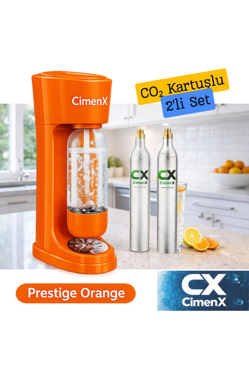 Soda Maker – Prestige Orange - Soda Kartuşlu Set- 2 Adet Co₂