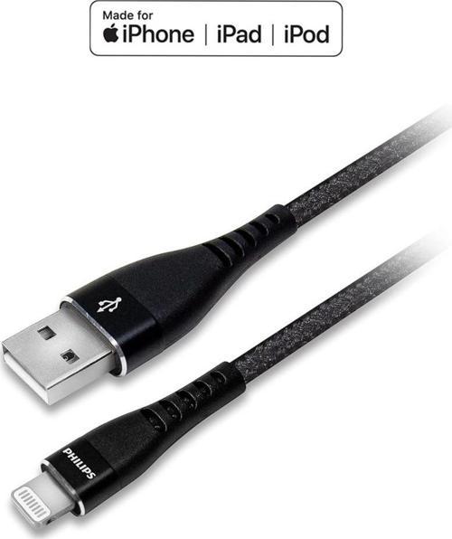 Apple MFI Lisanslı İphone 6 Plus  UsbA to Lightning 1.2Metre Hızlı Data ve Şarj Kablosu Siyah