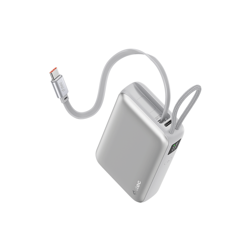 ReCharger Pro LCD 10.000mAh PD 35W USB-C Makaralı Kablolu Taşınabilir Hızlı Şarj Aleti / Powerbank