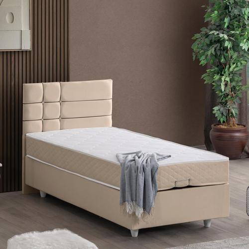 Almada Tek Kişilik Baza Başlık Letto Yatak Seti