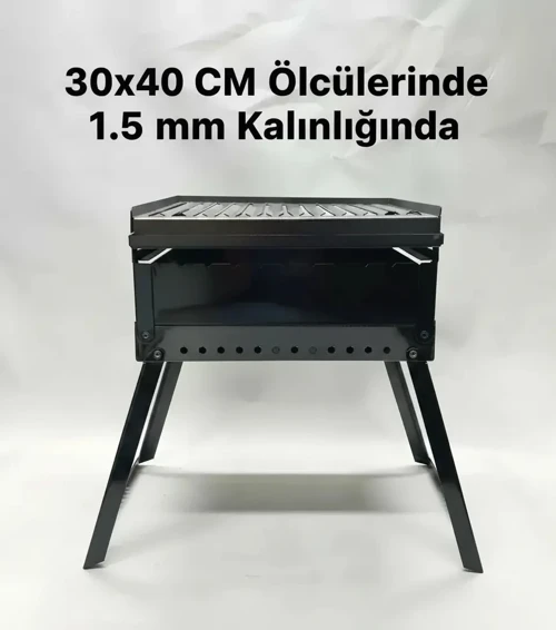 Katlanır Mangal 30x40 cm 1.5 mm Kalınlık