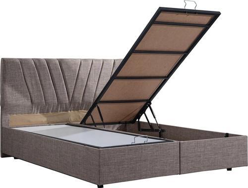 Mobilya Fersa Çift Kişilik Baza Başlık Seti, Kahverengi 140x190 cm