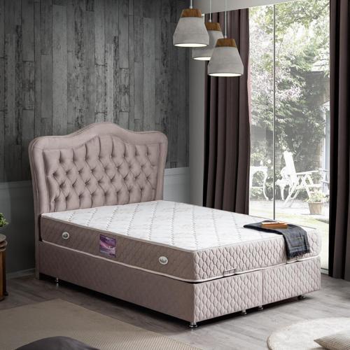 Camelli Çift Kişilik Baza Başlık Deluxe Yatak Seti