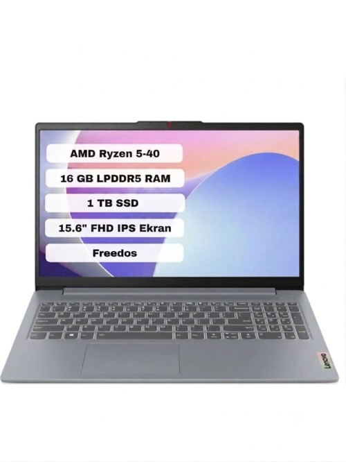 Ideapad Slim 3 15AMN8 82XQ01H5TX Ryzen5-40 16GB 1TB SSD 15.6 FreeDos