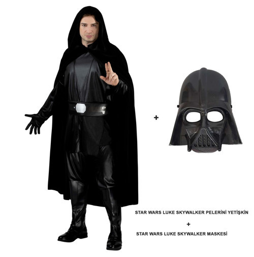Star Wars Luke Skywalker Pelerini Yetişkin Ve Maskesi (2)