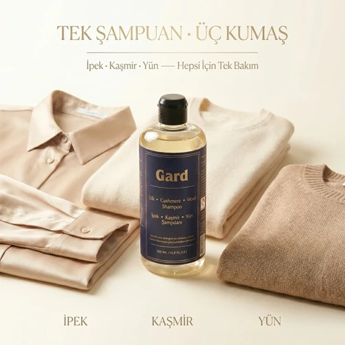 İpek Kaşmir Yün Şampuanı 500 ml - Hassas Kumaş Yıkama Deterjanı, Makinede Yıkanabilir