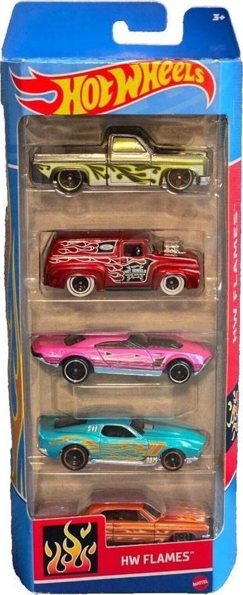 1806 Hot Wheels Beşli Araba Seti HW FLAMES HTV47