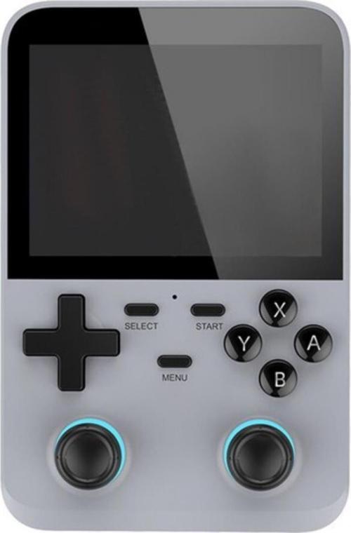 D007 Plus Android Taşınabilir Retro El Atarisi Game Oyun Konsolu HD IPS 3.5 Ekran -10.000+ Oyunlu Gri