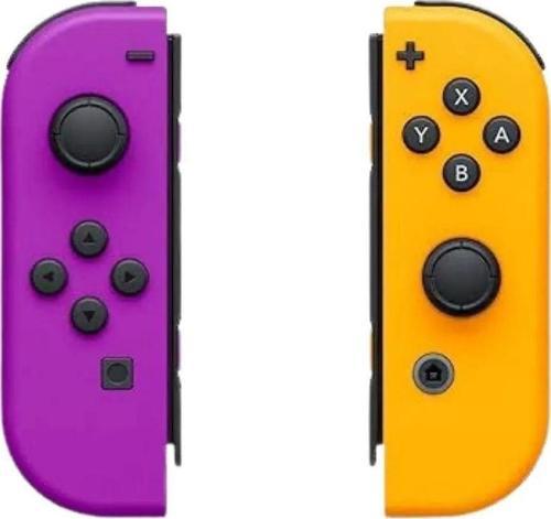 NS Switch Uyumlu 2'li J-C Joycon PAD Controller Gamepad Oyun Kolu Turuncu-Mor