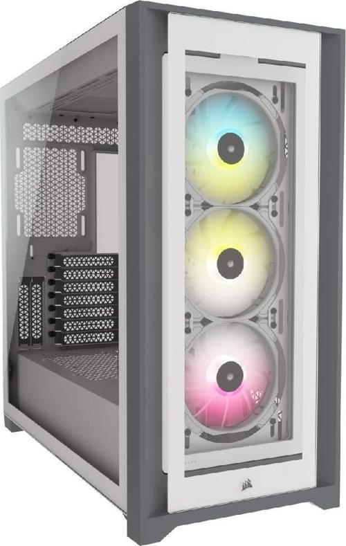 iCUE 5000X RGB Tempered Glass Beyaz Mid Tower Kasa