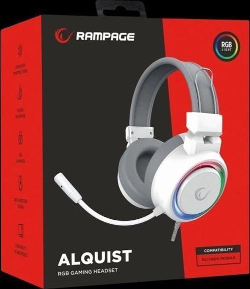 SN-R10 ALQUIST Beyaz 3,5mm RGB Gaming Oyuncu Mikrofonlu Kulaklık