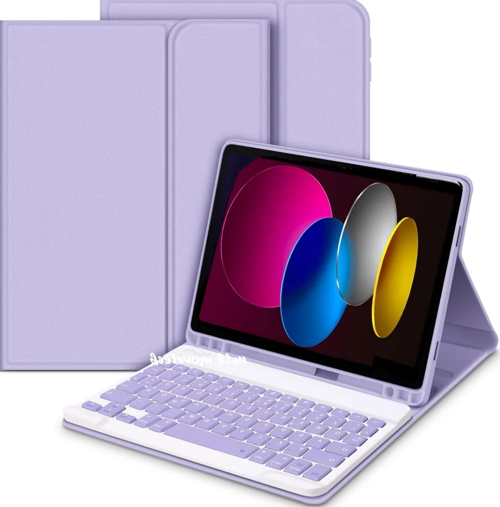 Qpen iPad 2022 10.9 inç  10.nesil Uyumlu Klavyeli Tablet Kılıf