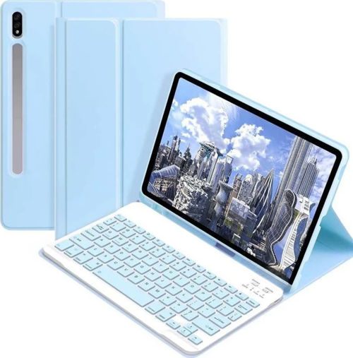 Qpen Samsung Galaxy Tab A9 Uyumlu 8.7 inç Klavyeli Tablet Kılıf